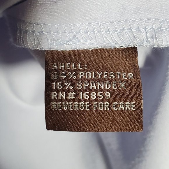 J McLaughlin Faux Wrap Top Womens Large Blue Stretch Long Sleeve Pullover Casual - Picture 5 of 11